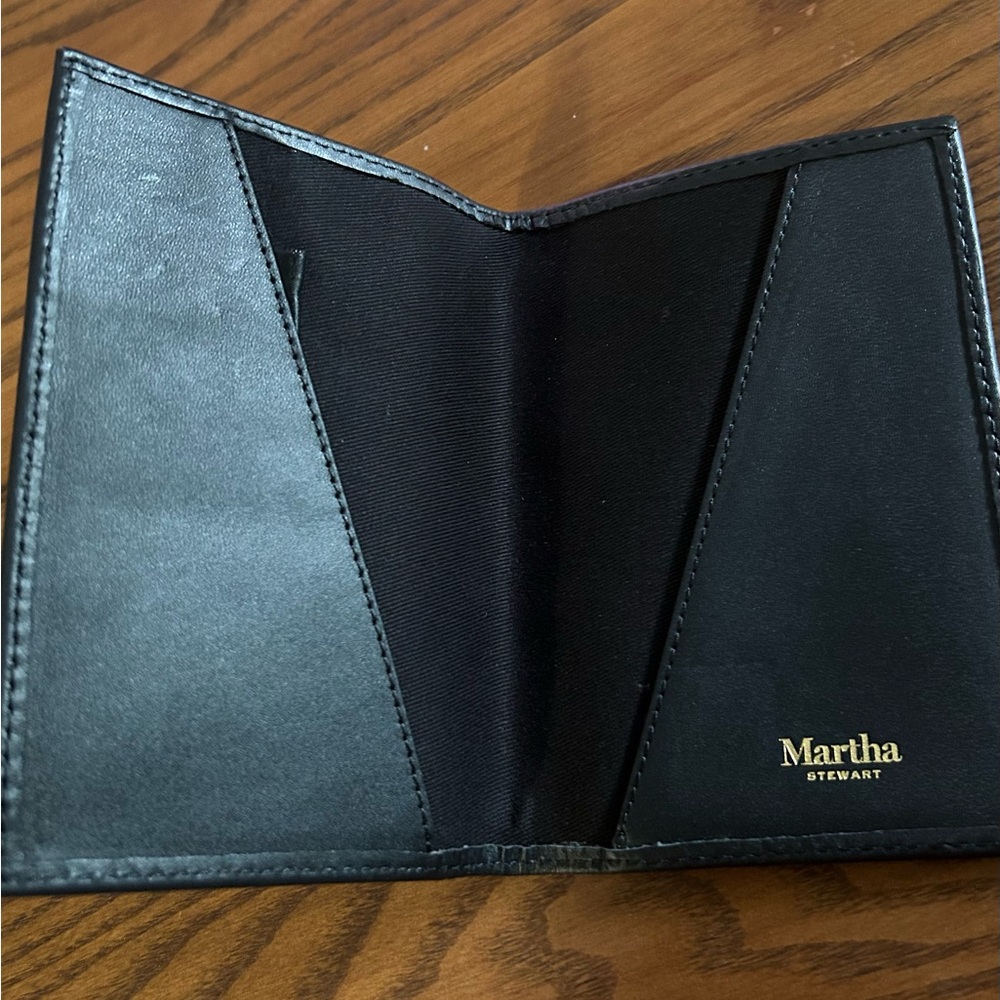 Martha Stewart Black Leather Wallet
